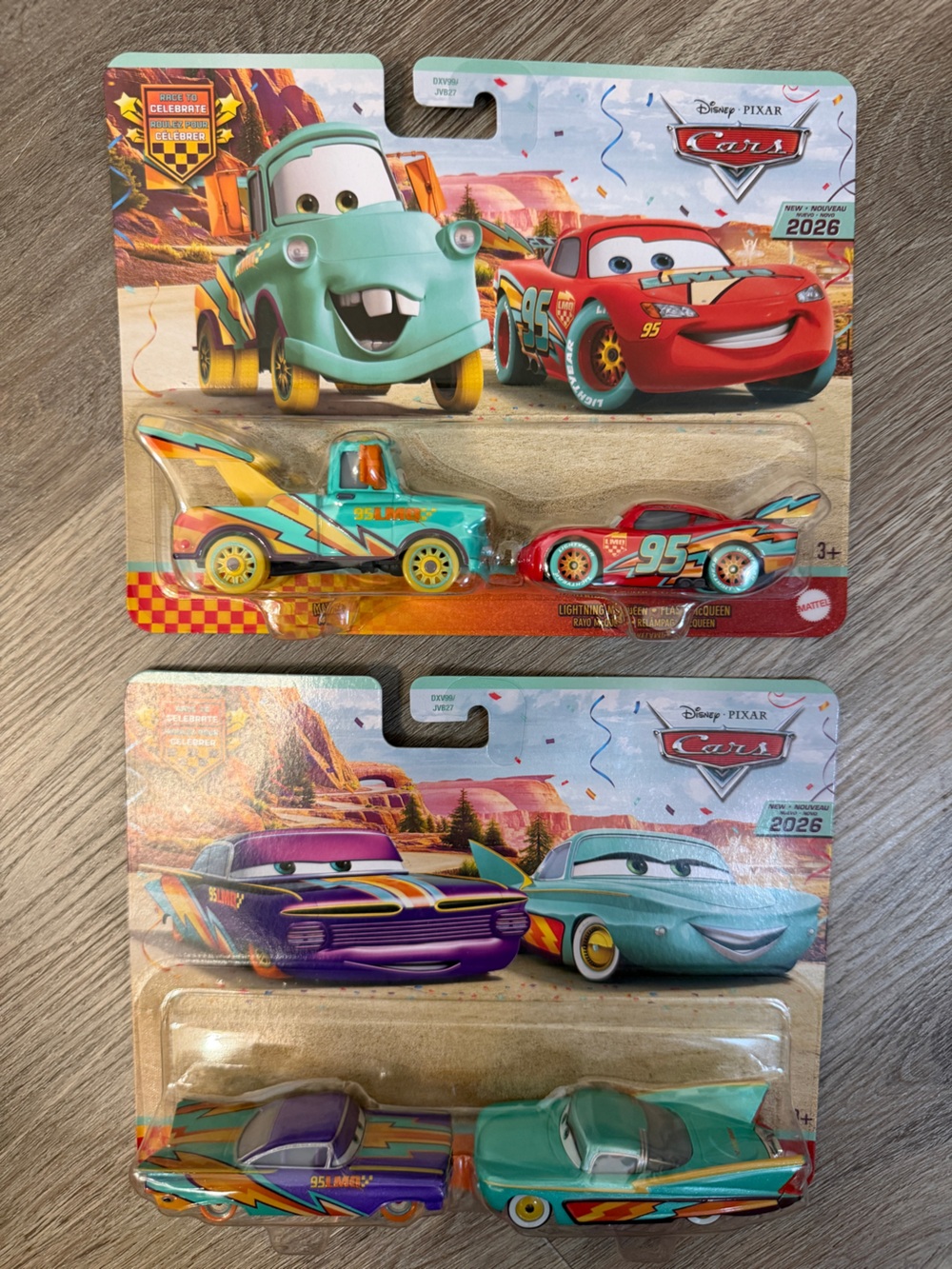 Disney Pixar Cars RTC 2 packs. Mater and McQueen & Ramone and Flo